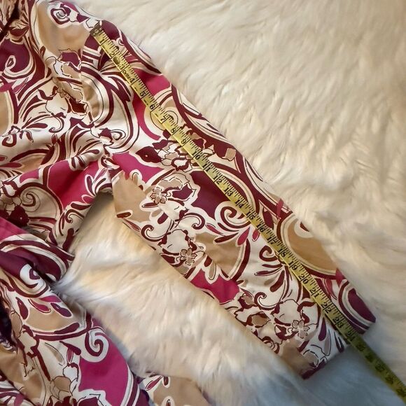 Lane Bryant Floral Long Jacket 20 Pink Purple Lightweight Cotton Lined Boho - Picture 6 of 12